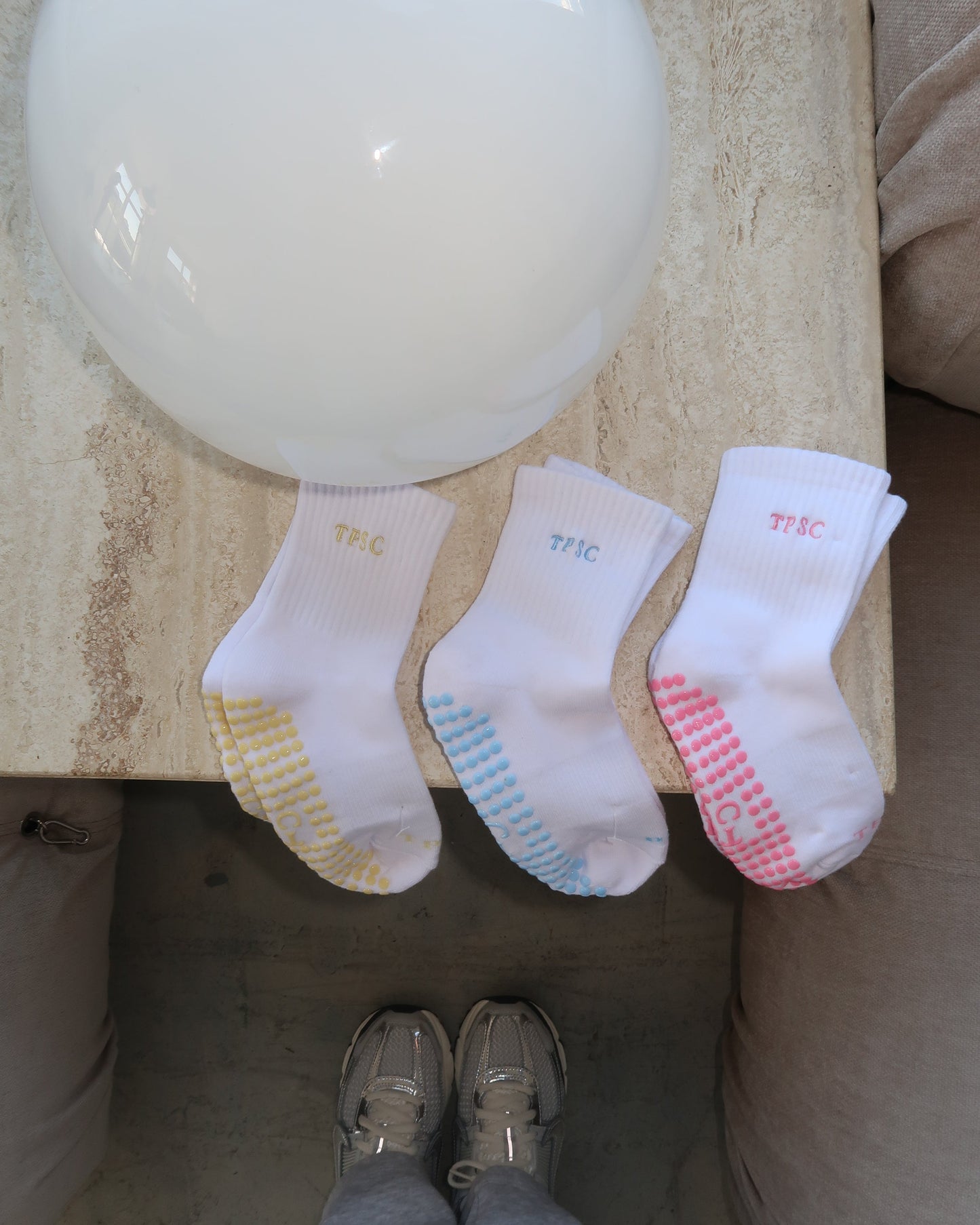 Pilates Socks - Sky Blue Grip