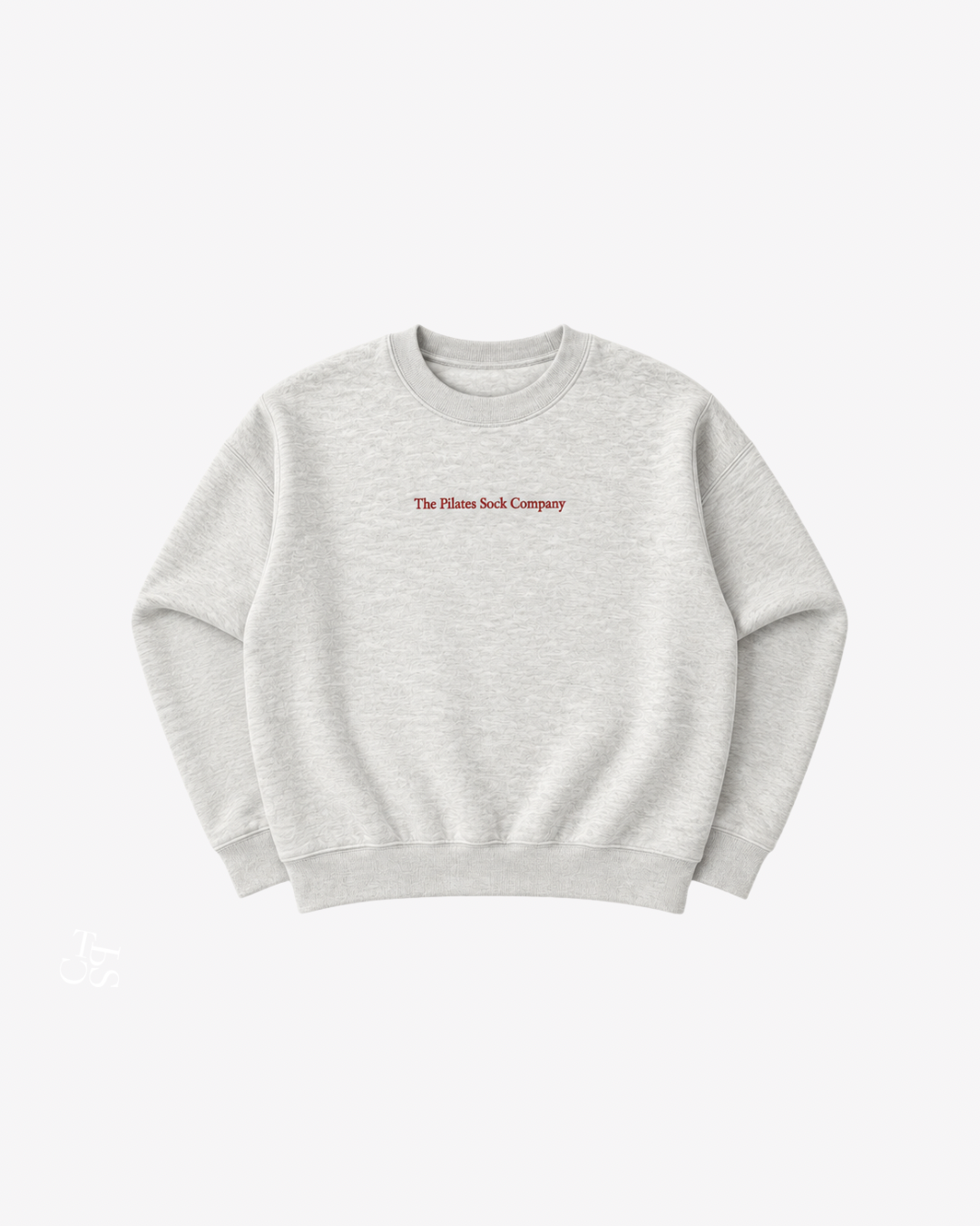 COMFIEST CREWNECK IN THE WORLD - Heather Grey + Red