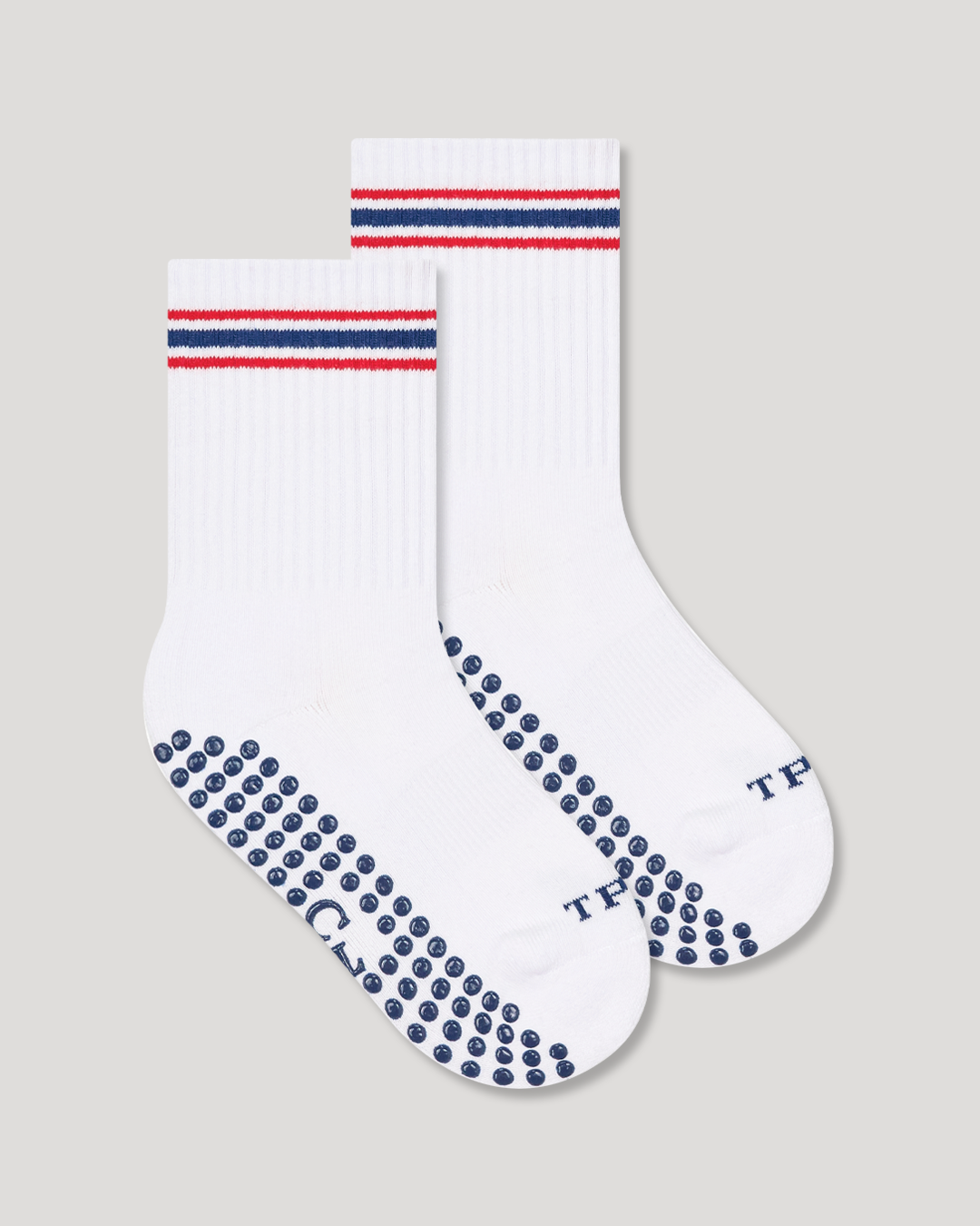 Grip Socks - Navy and Red Stripe