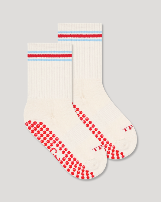 Grip Socks - Red and Blue Stripe
